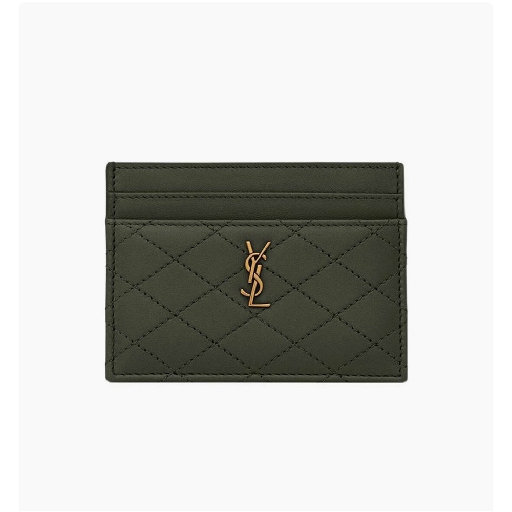 Authentic Saint Laurent Gaby Lambskin Card Holder
